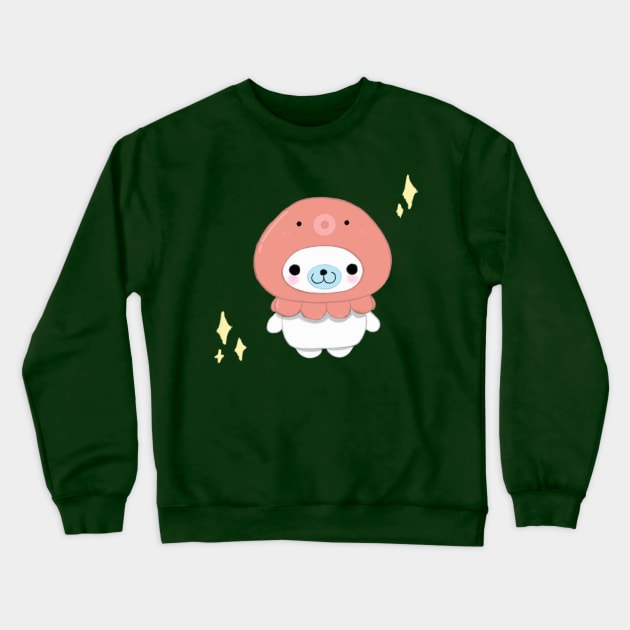 squid hat mamegoma 🦑 Crewneck Sweatshirt by kuush0